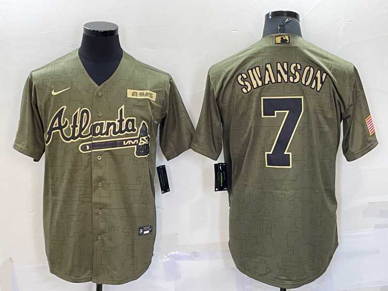 Men's Atlanta Braves #7 Dansby Swanson 2021 Olive Salute To Service Limited Stitched Jersey,We sell and wholesale Men's Atlanta Braves #7 Dansby Swanson 2021 Olive Salute To Service Limited Stitched Jersey on line form chian!